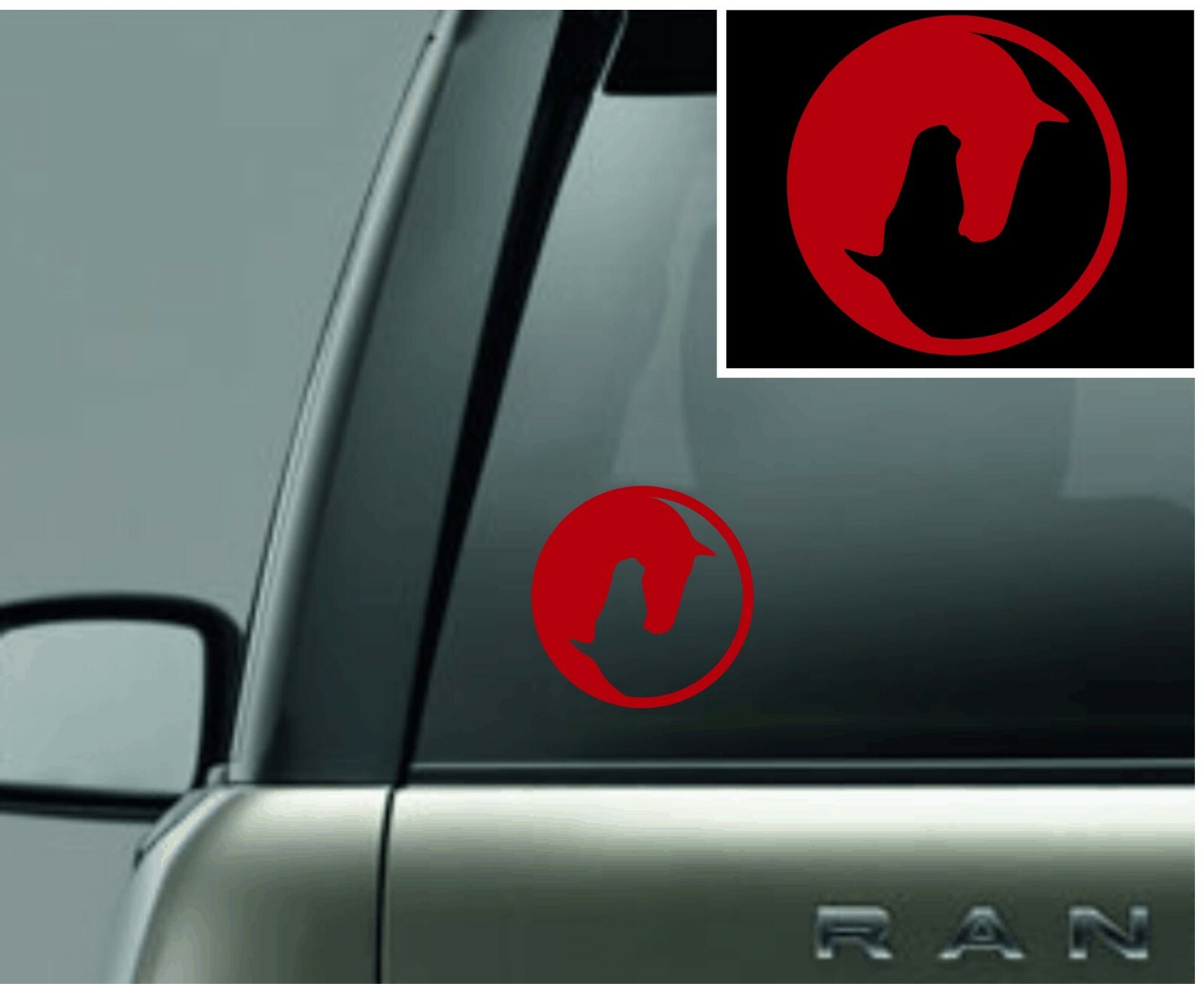 Yin Yang Horse Vinyl Decal Sticker Car Truck Window Yeti Tablet Laptop Trailer