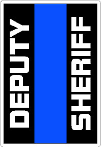 Deputy Sheriff Thin Blue Line Reflective Vinyl Decal Sticker Police Sheriff LEO