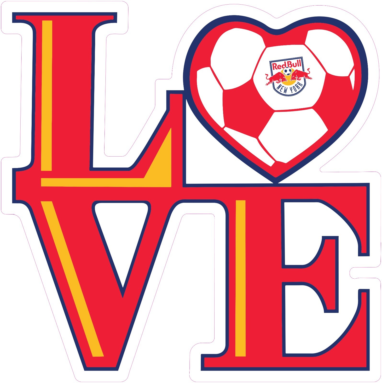 New York Red Bull Soccer Vinyl Decal Sticker Car Truck Bumper Laptop Mug Tumbler