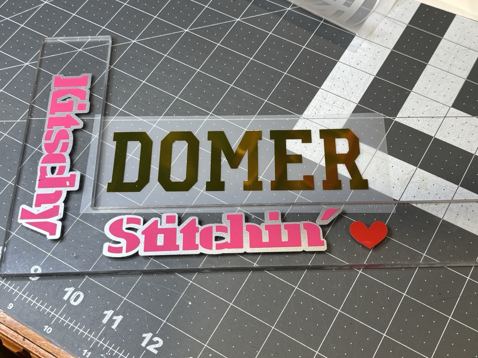 TWO "DOMER" Notre Dame Die Cut Vinyl Decals Play Like A Champion Golden Irish