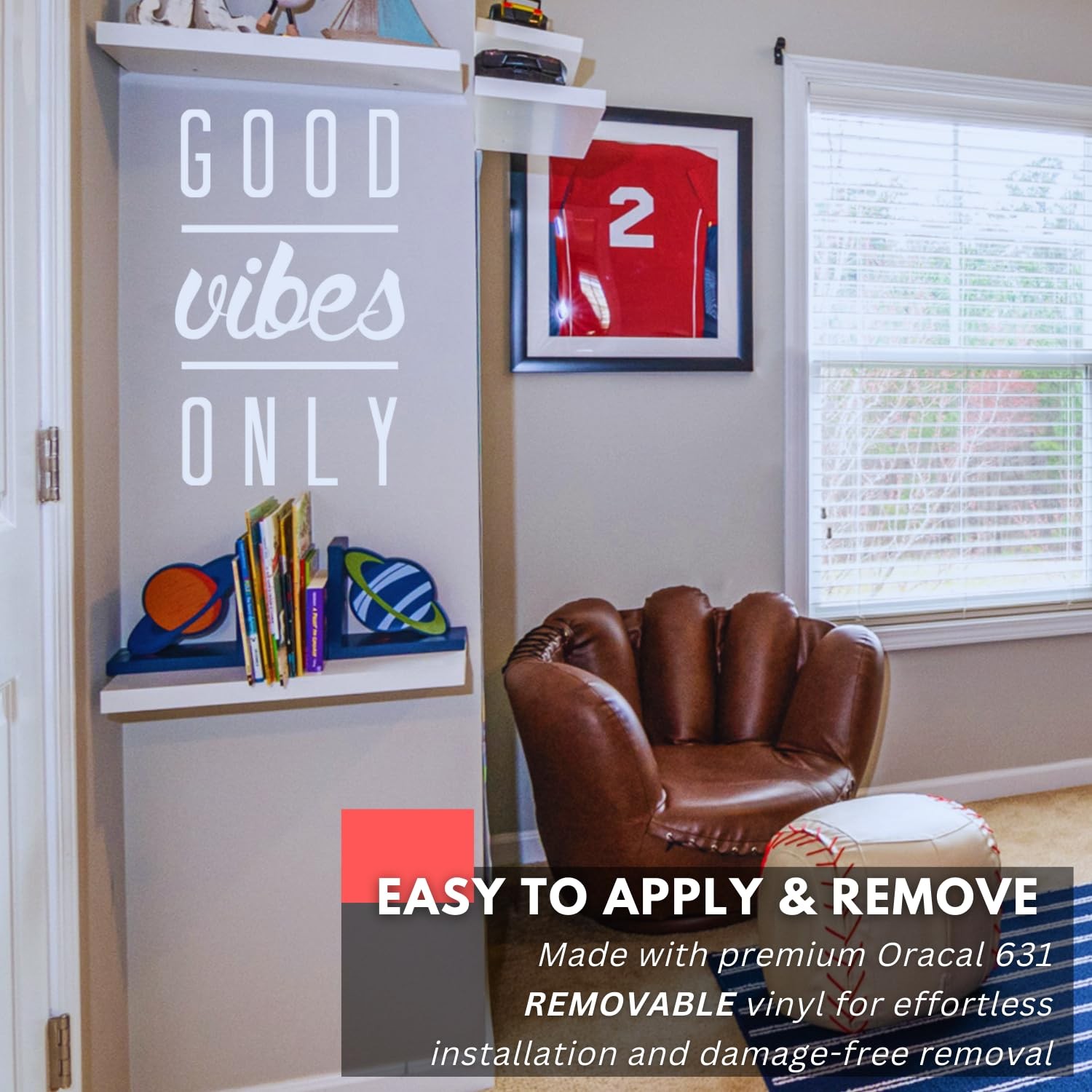 Good Vibes Only Inspirational Motivational Wall Art Decal Quote for Staying I…