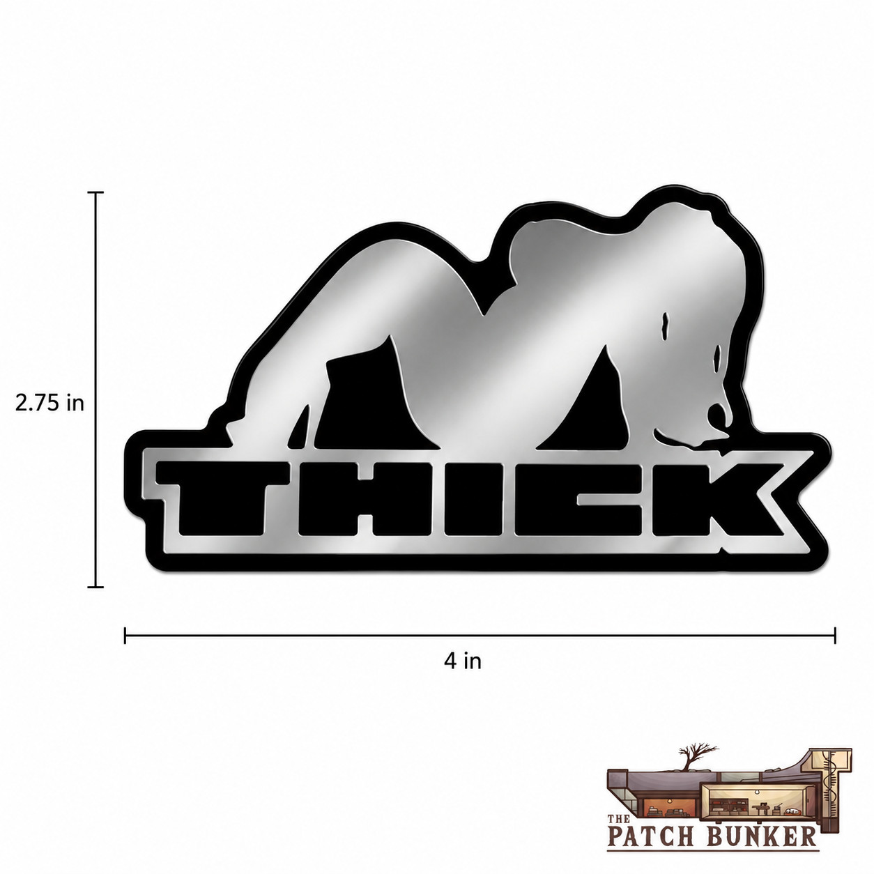 Vintage-inspired 4-inch Sexy Thick Seated Lady Mudflap Girl Vinyl Sticker