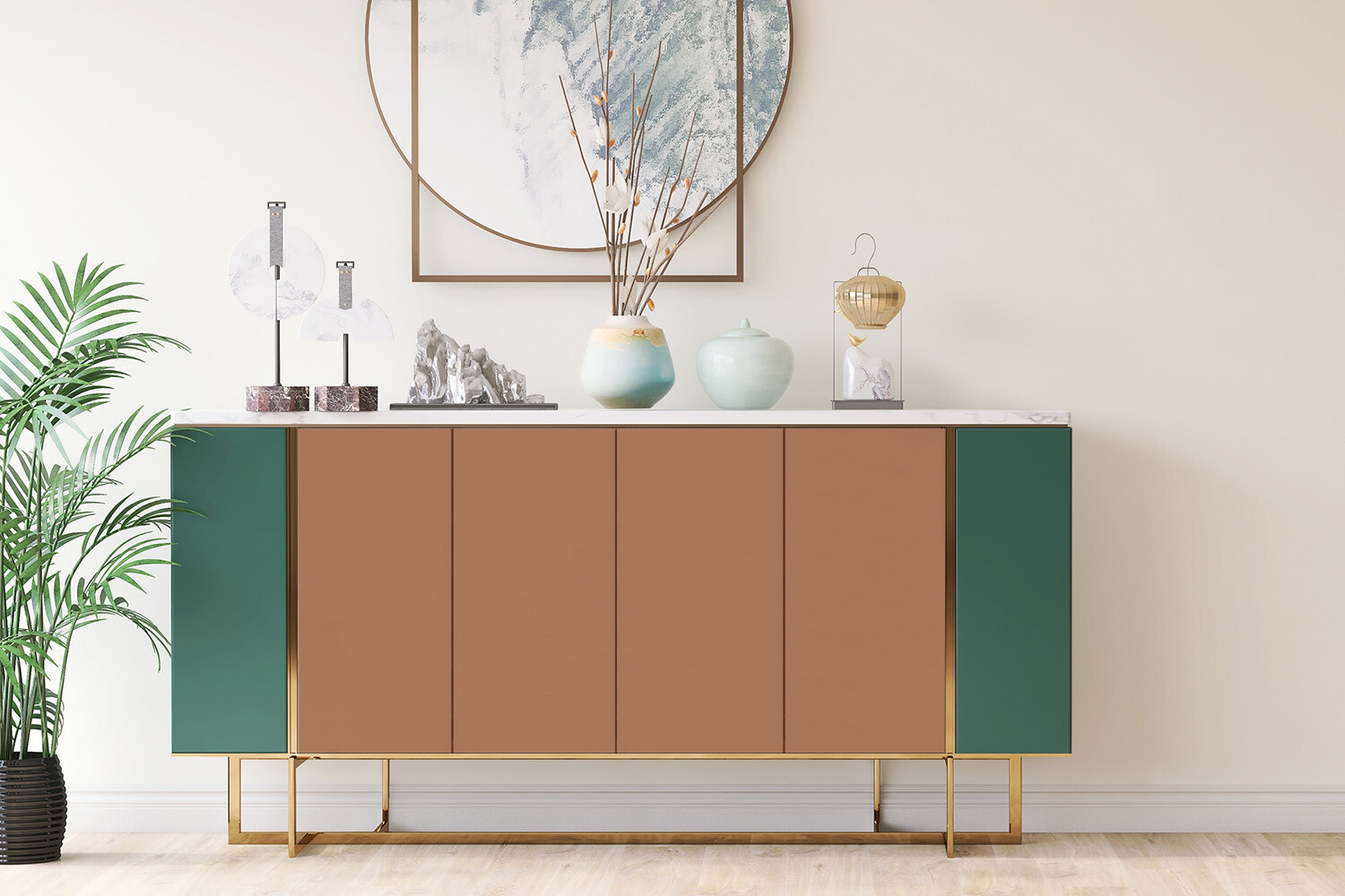Wall Door Furniture Adhesive Decorative Sticker Decal Copper 100×50