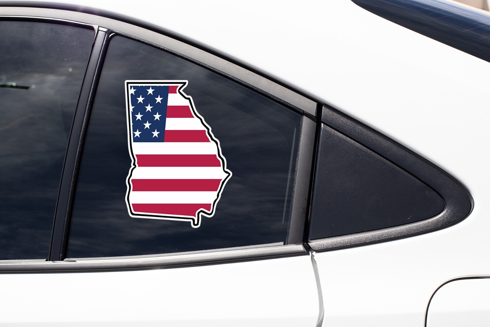 State of Georgia Flag Map Sticker Decal USA Georgia State