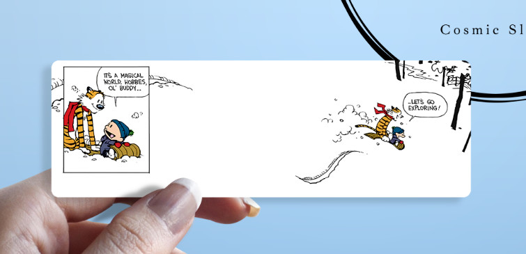 Let's Go Exploring Sticker: Calvin & Hobbes Whimsical Waterproof Sticker