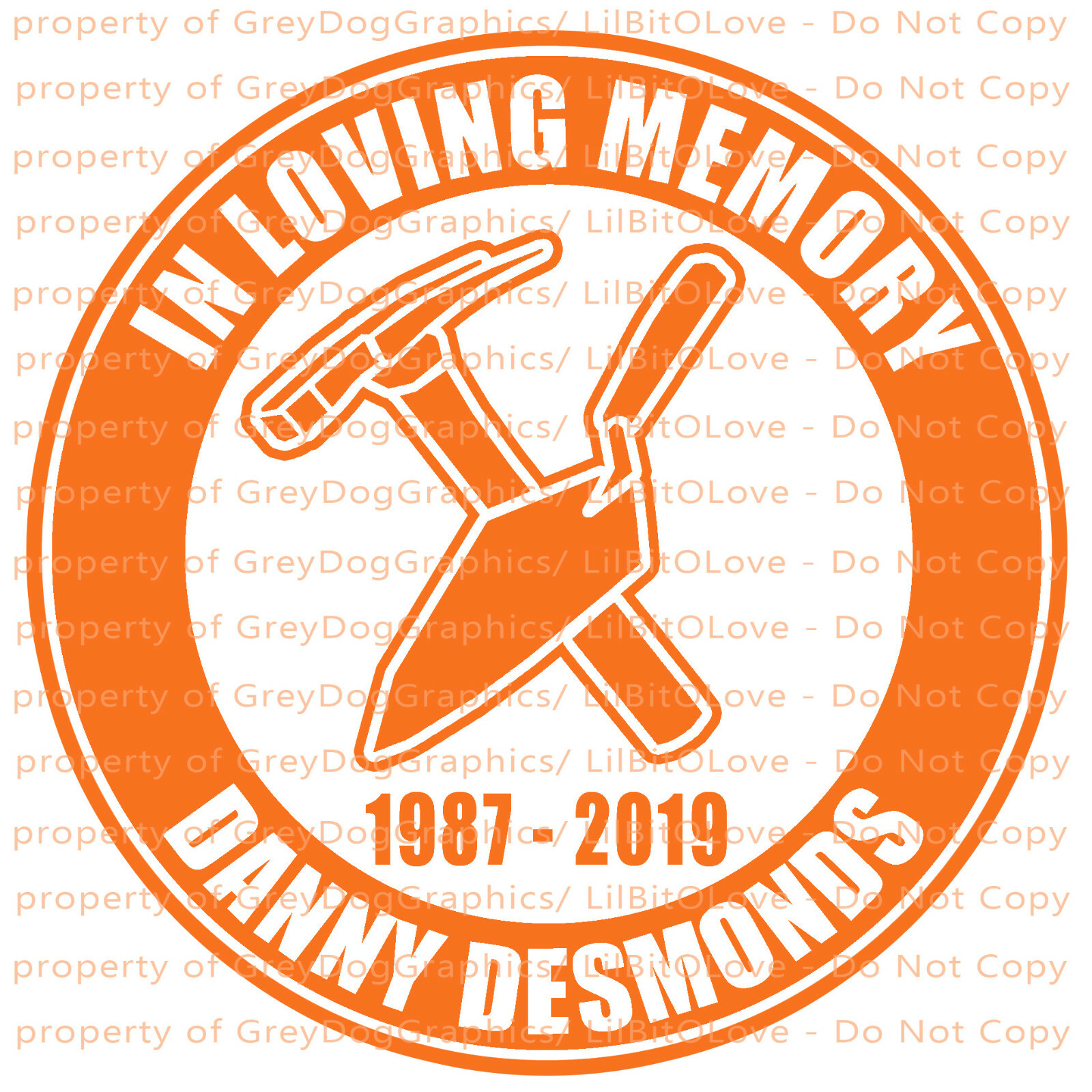 PERSONALIZED IN MEMORY VINYL DECAL BRICK MASON MASONRY TROWEL HAMMER STICKER
