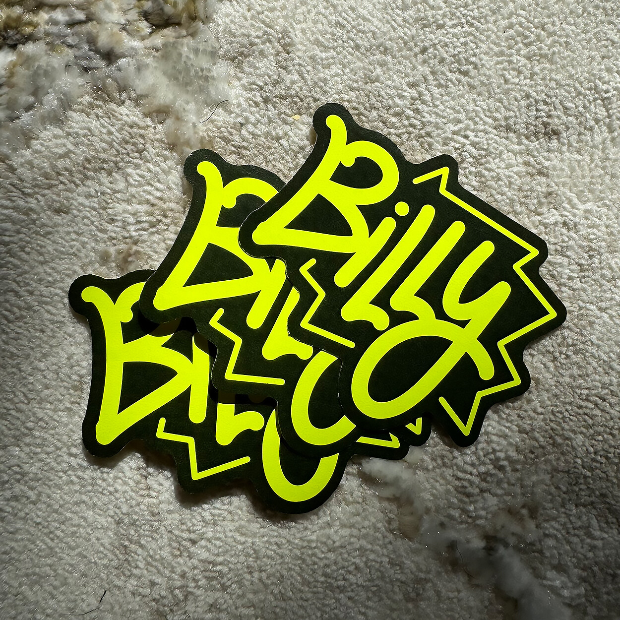 Neon Name Sticker Pack : BILLY | for school or Office | graffiti | Calligraphy