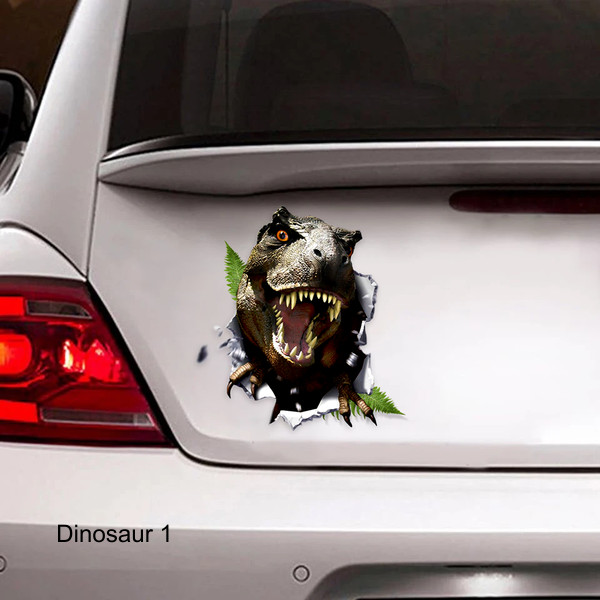 LARGE-SIZED CAR DECAL – DINOSAUR – 3 CHOICES