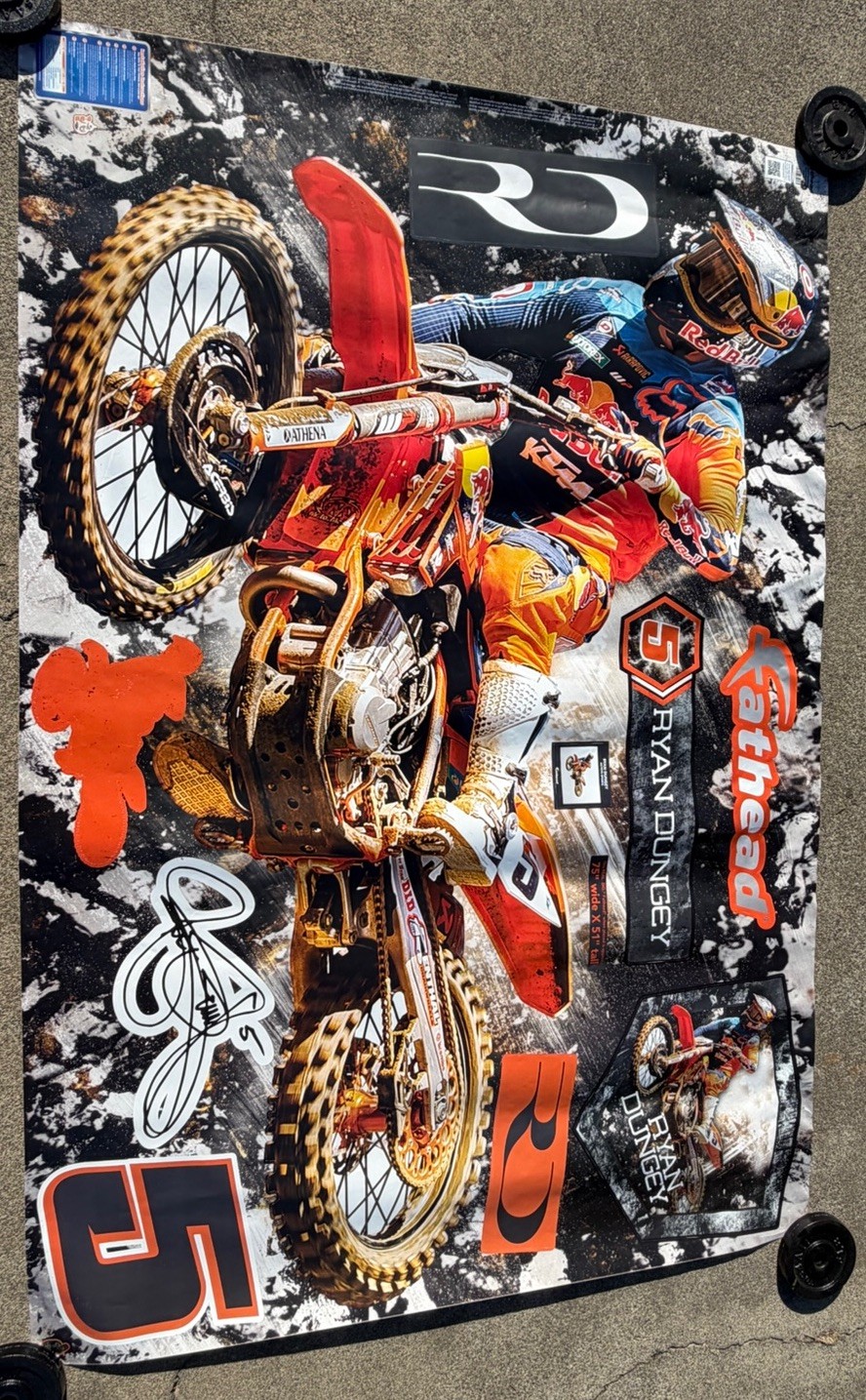 Action Sports Ryan Dungey Fathead Giant Decal 75”X51” Motor Cross Racing Poster