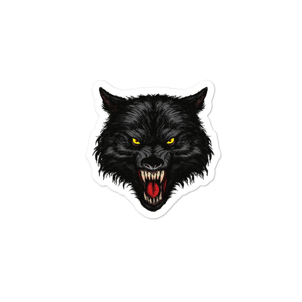 Wolf Vinyl Decal Sticker Tattoo Traditional