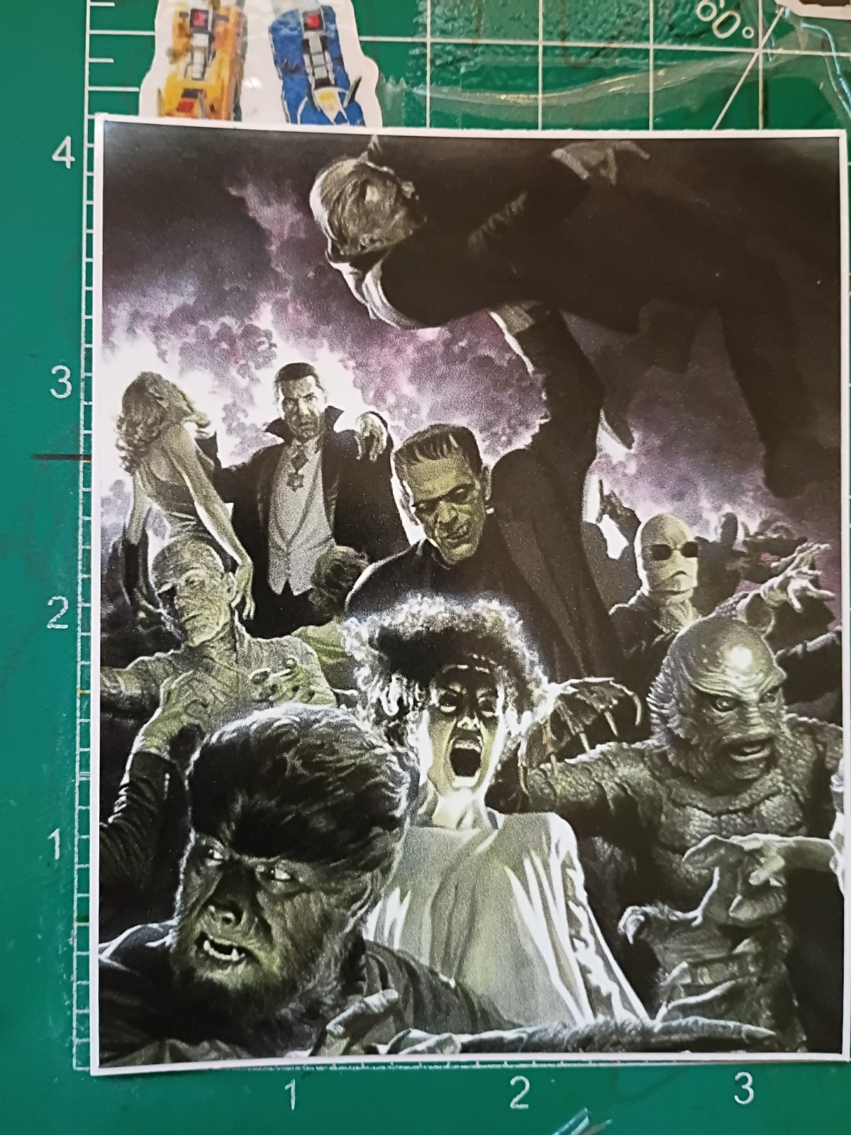 VINTAGE MOVIE MONSTERS STICKER X VYNIL HIGH GLOSS STICKER X 4X3 INCHES STICKER