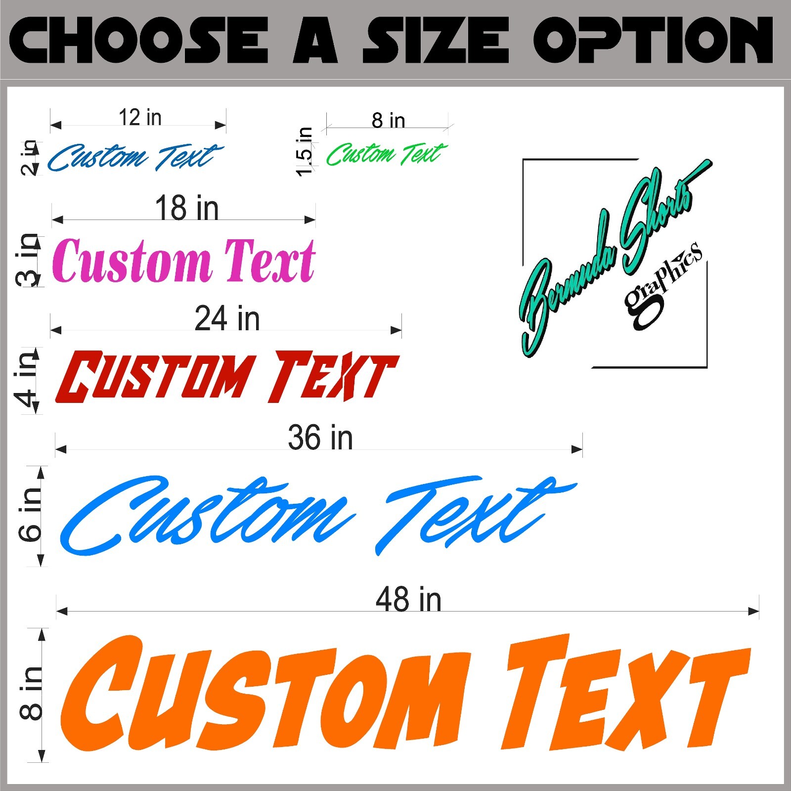 Custom Windshield Decal, Personalized Automotive Vinyl text graphic CTDC