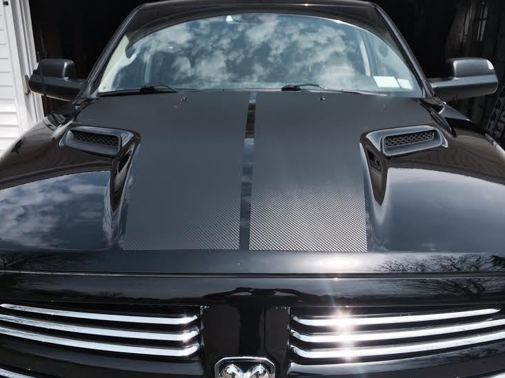 Performance Sport Solid Split Hood Stripe Stripes Decals Fit 2009-2018 Dodge Ram