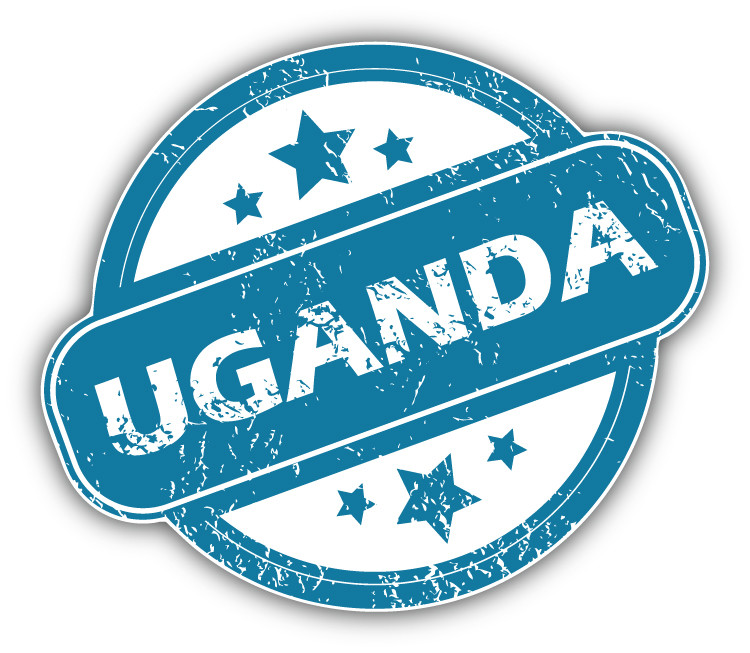 Uganda Grunge Stamp Car Bumper Sticker Decal