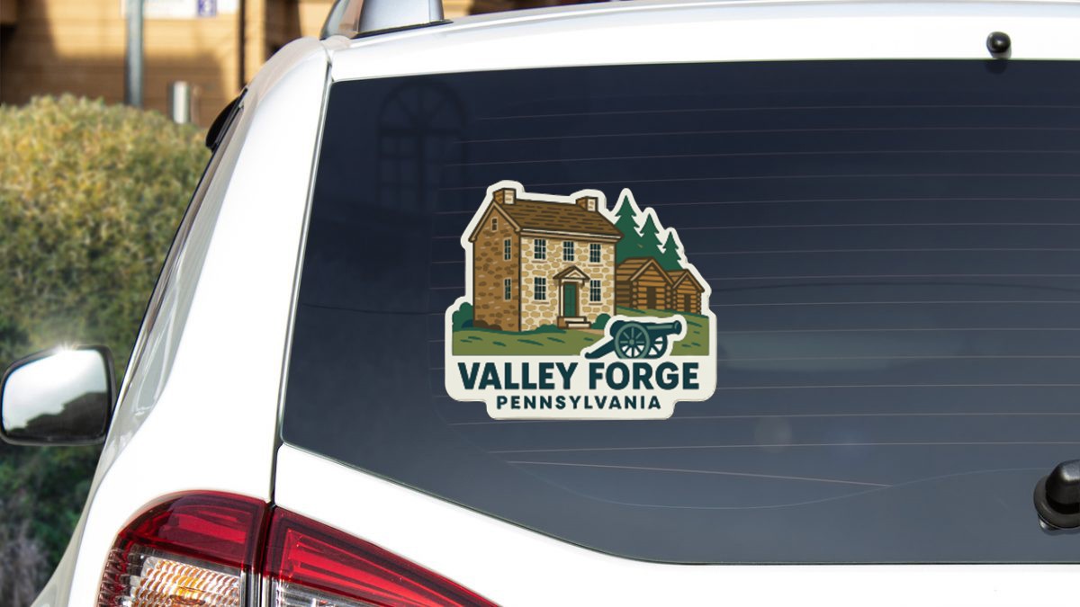 Valley Forge Pennsylvania Sticker Decal Vinyl Die-Cut Symbolic Landmark Design
