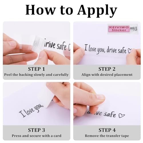 White Cute Car Stickers Upgrade I Love You Drive Safe Mirror Stickers – 3 Pcs