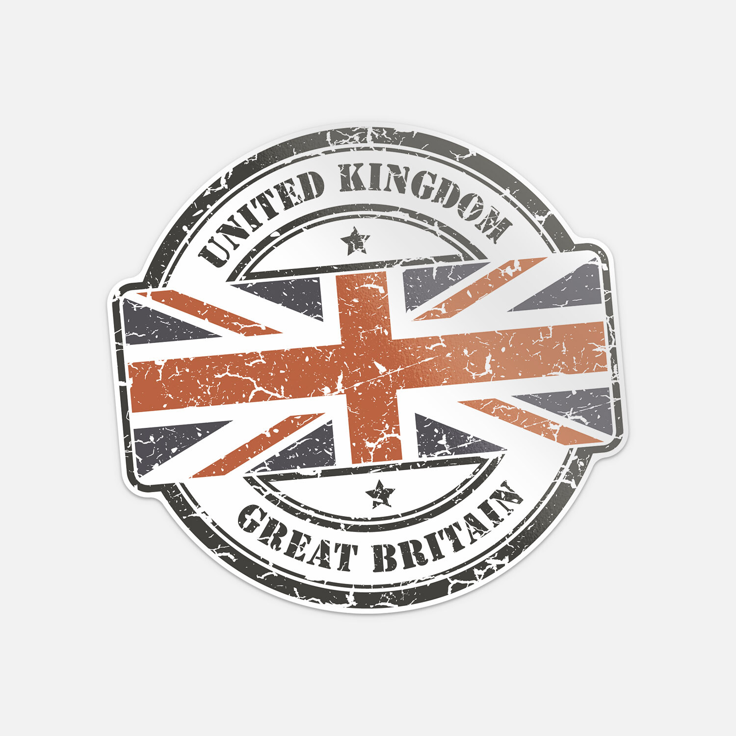 Great Britain United Kingdom Flag Travel Grunge Vinyl Sticker Decal