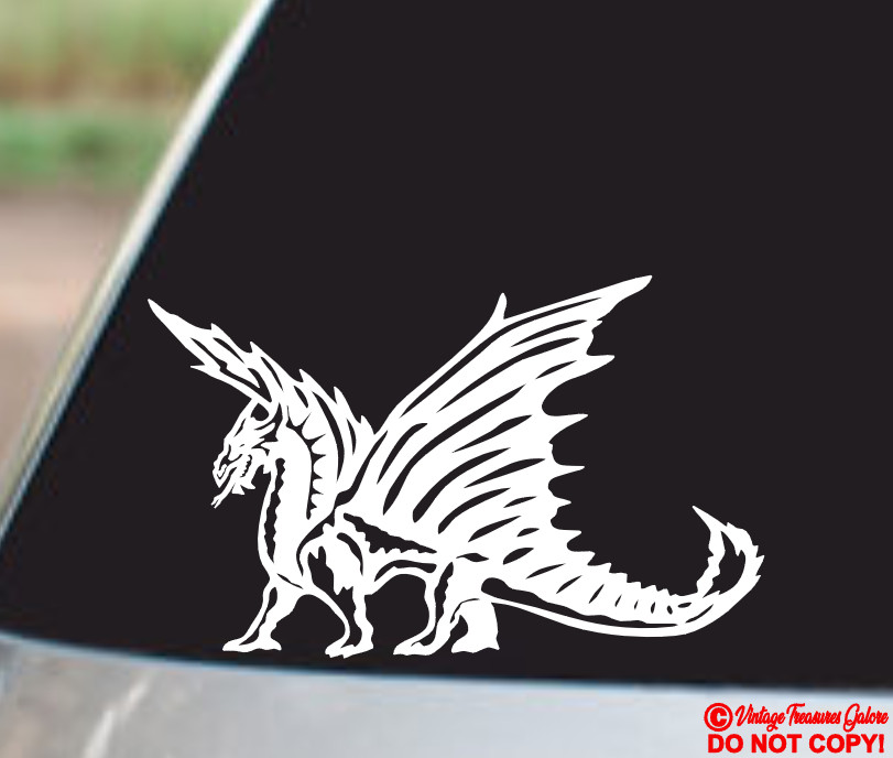 DRAGON Vinyl Decal Sticker Car Window Wall Bumper MYTHOLOGICAL LIZARD CREATURE