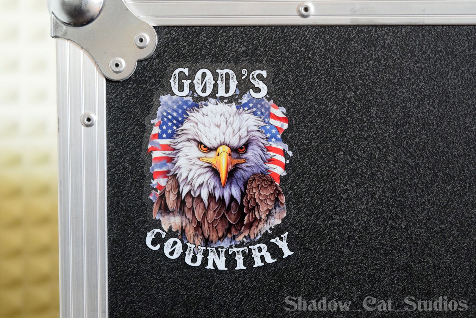 God's Country Eagle Die Cut Clear Vinyl Sticker USA Patriotic Premium Quality