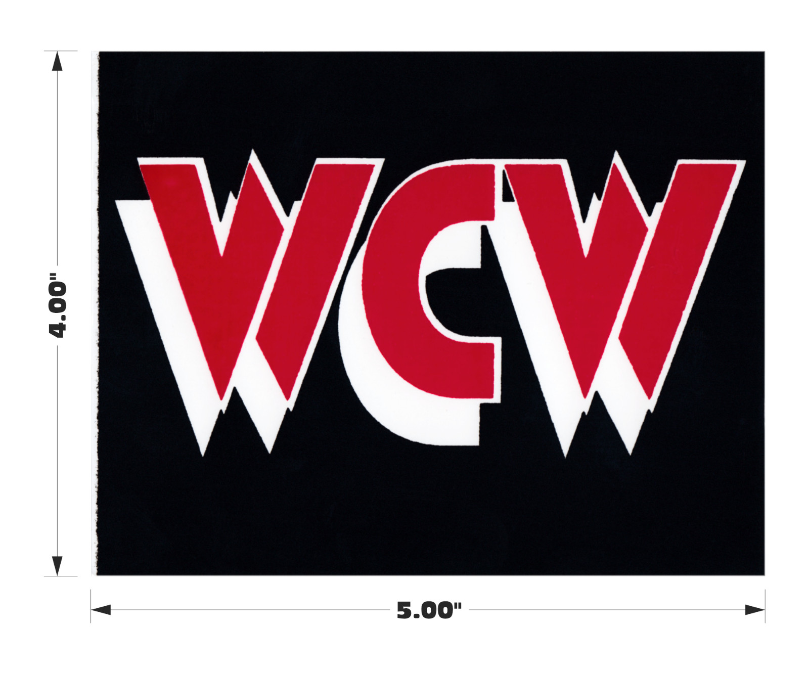 Sticker – WCW World Championship Wrestling Professional Bold Logo Decal #23013