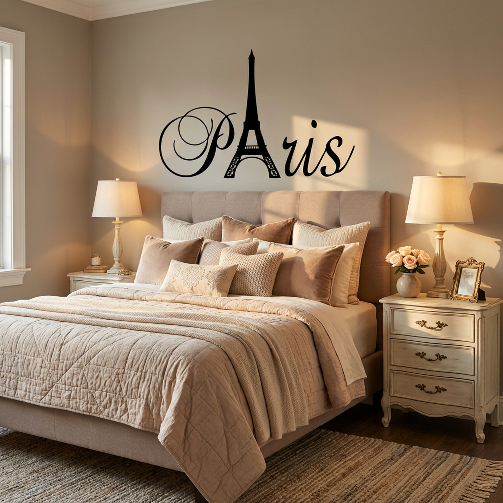 Paris Tower Girls Room Home Quote Vinyl Wall Decal Decor Art Sticker Decals