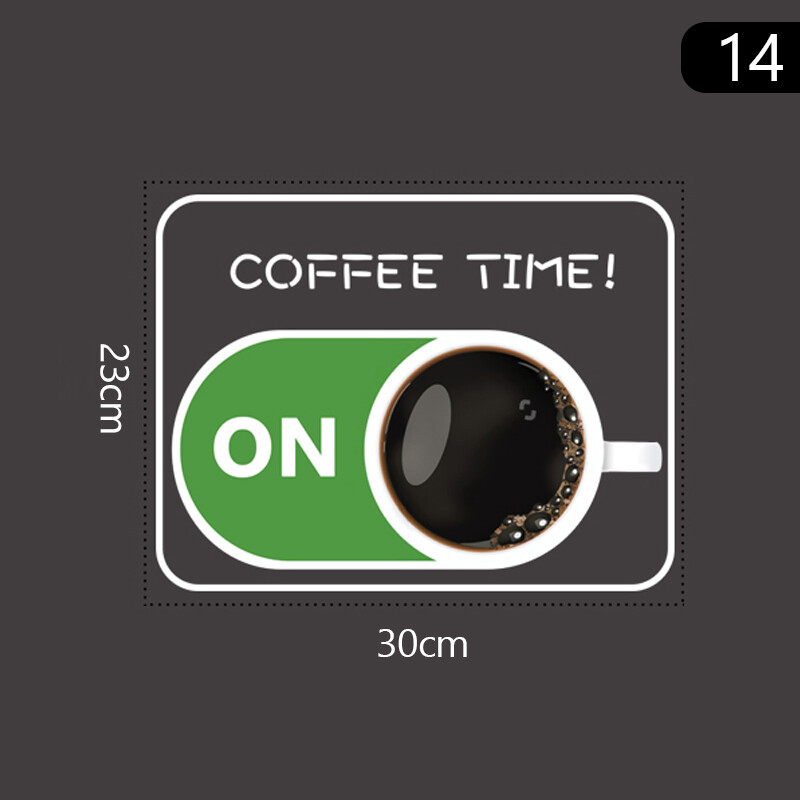1pcs Coffee Shop Static Window Sticker Business Restaurant Storefront Logo Decor