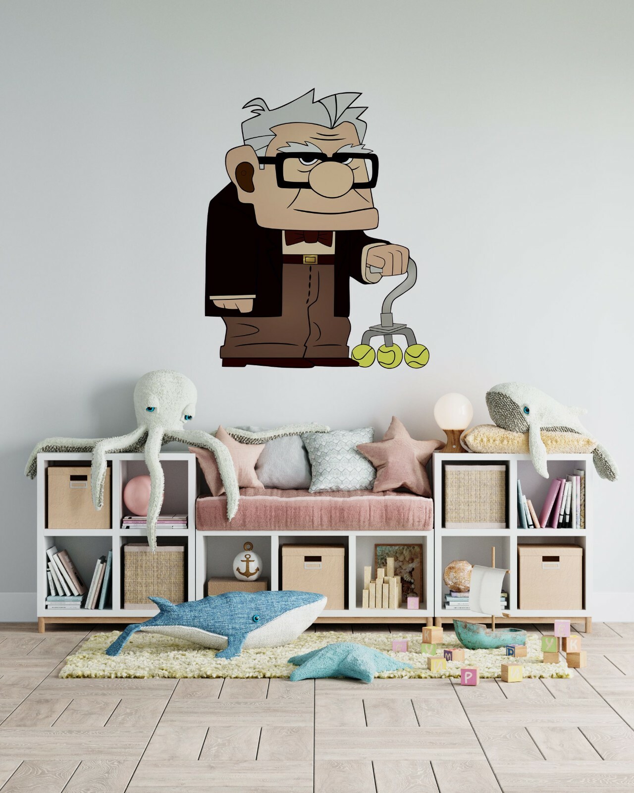 Carl Fredricksen Decor Up Movie Character Design Home Art Vinyl Wall Decal 20×24