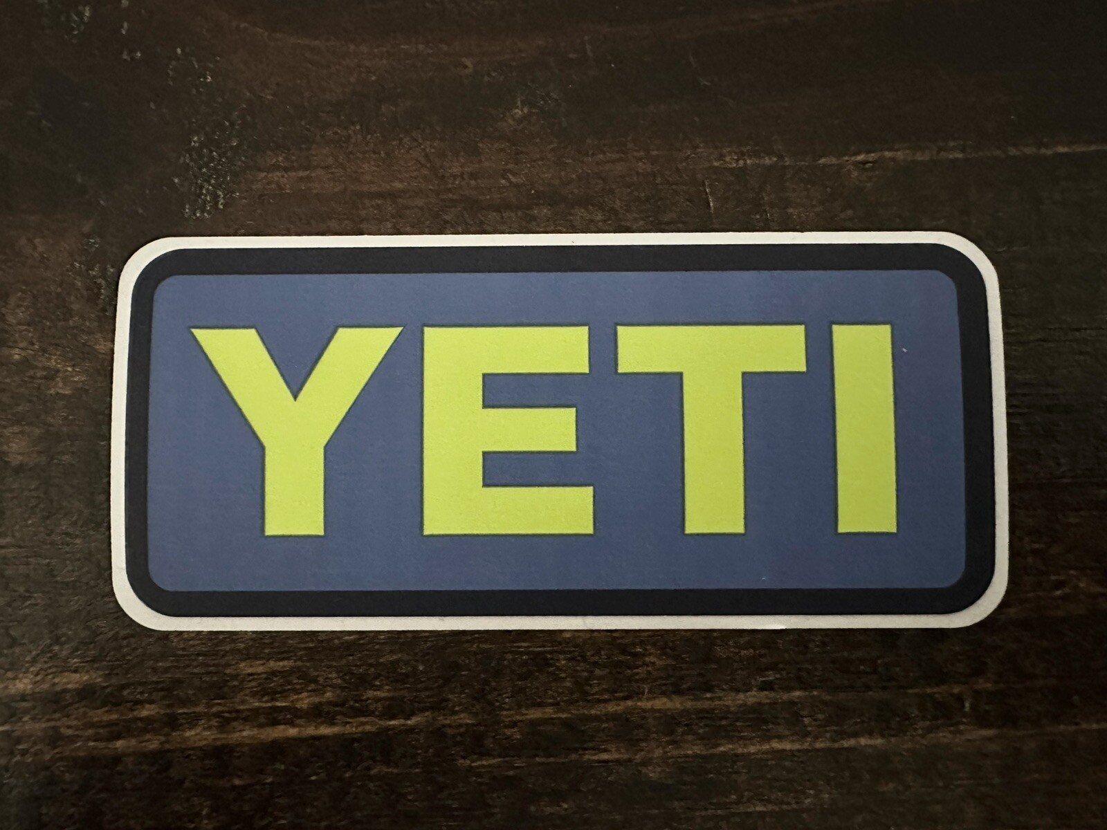 Authentic YETI Decal Blue Green Vinyl Sticker Logo Rambler Tumbler Cup Cooler