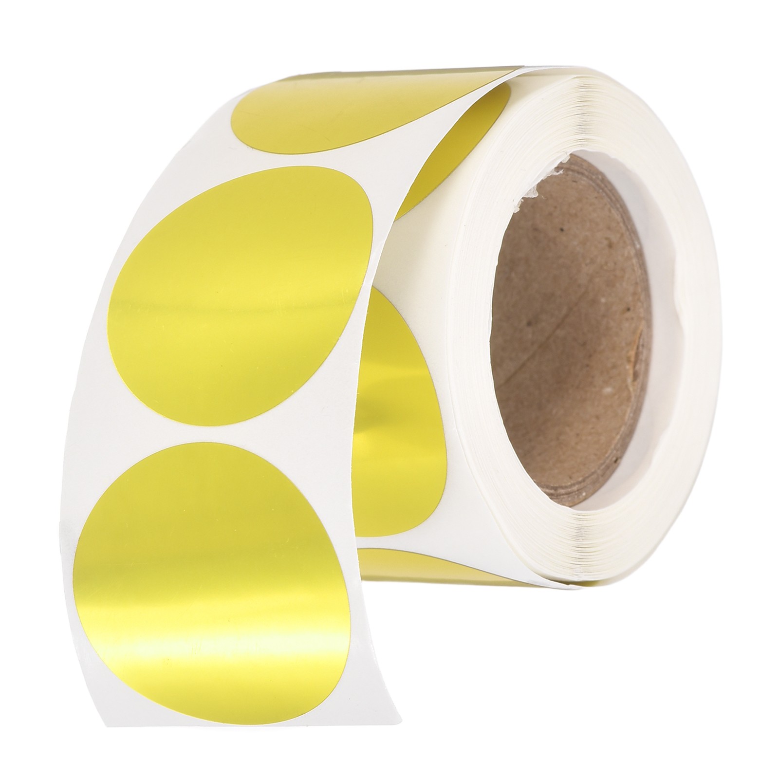 200pcs Round Thermal Label 1×1" Self-Adhesive Thermal Stickers Gold