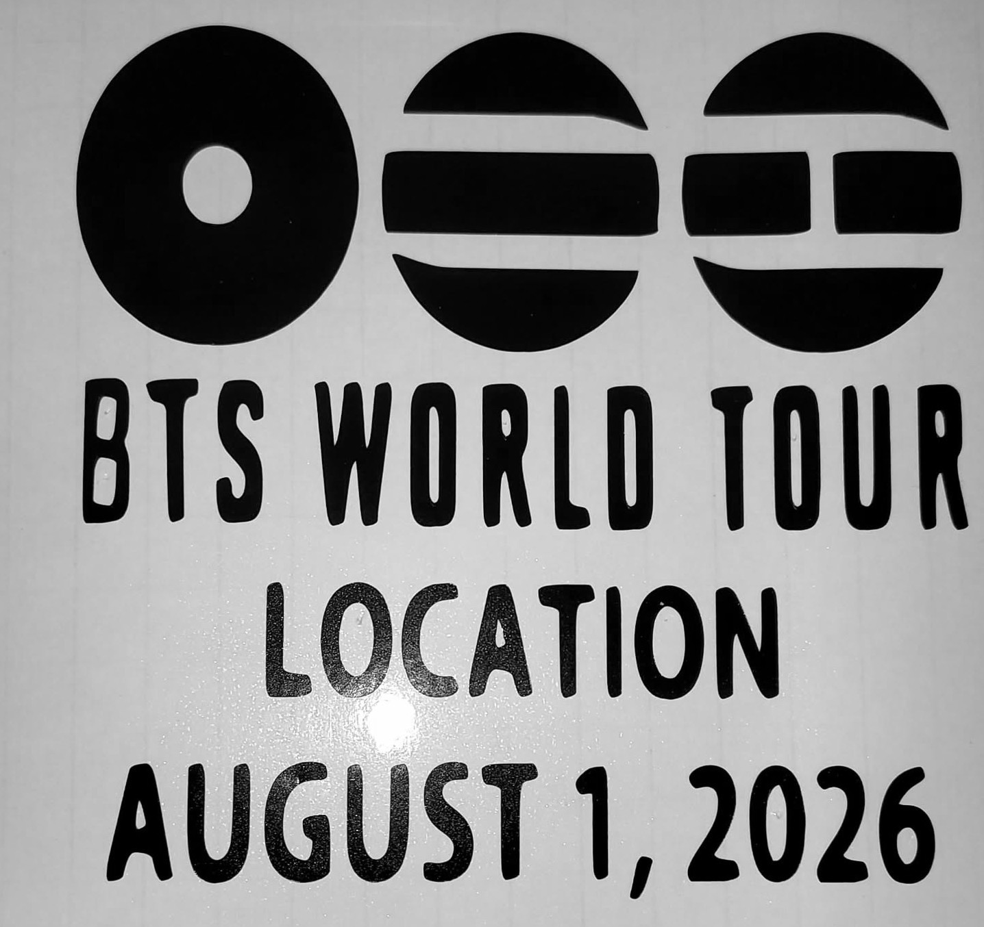 bts world tour 5" vinyl car window/laptop sticker
