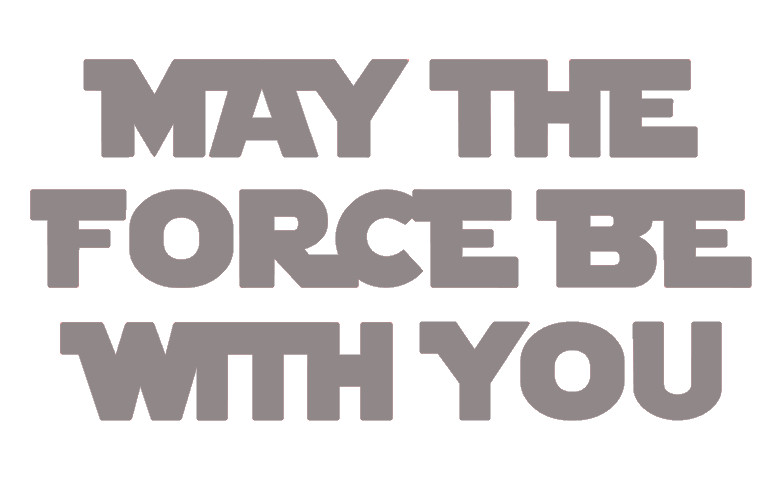 MAY THE FORCE BE WITH YOU, JEDI, STAR WARS, Decal Sticker for Car, Laptop, Cover