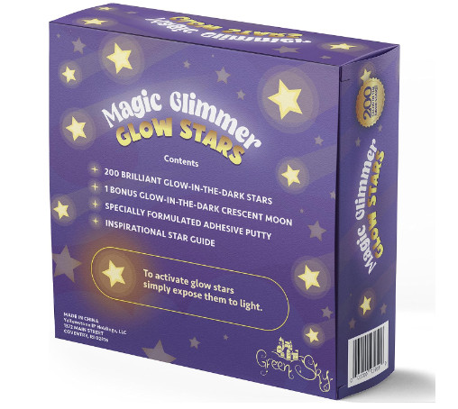 Deluxe Glow Stars; Glow in the Dark Stars for Ceiling, Ceiling Stars
