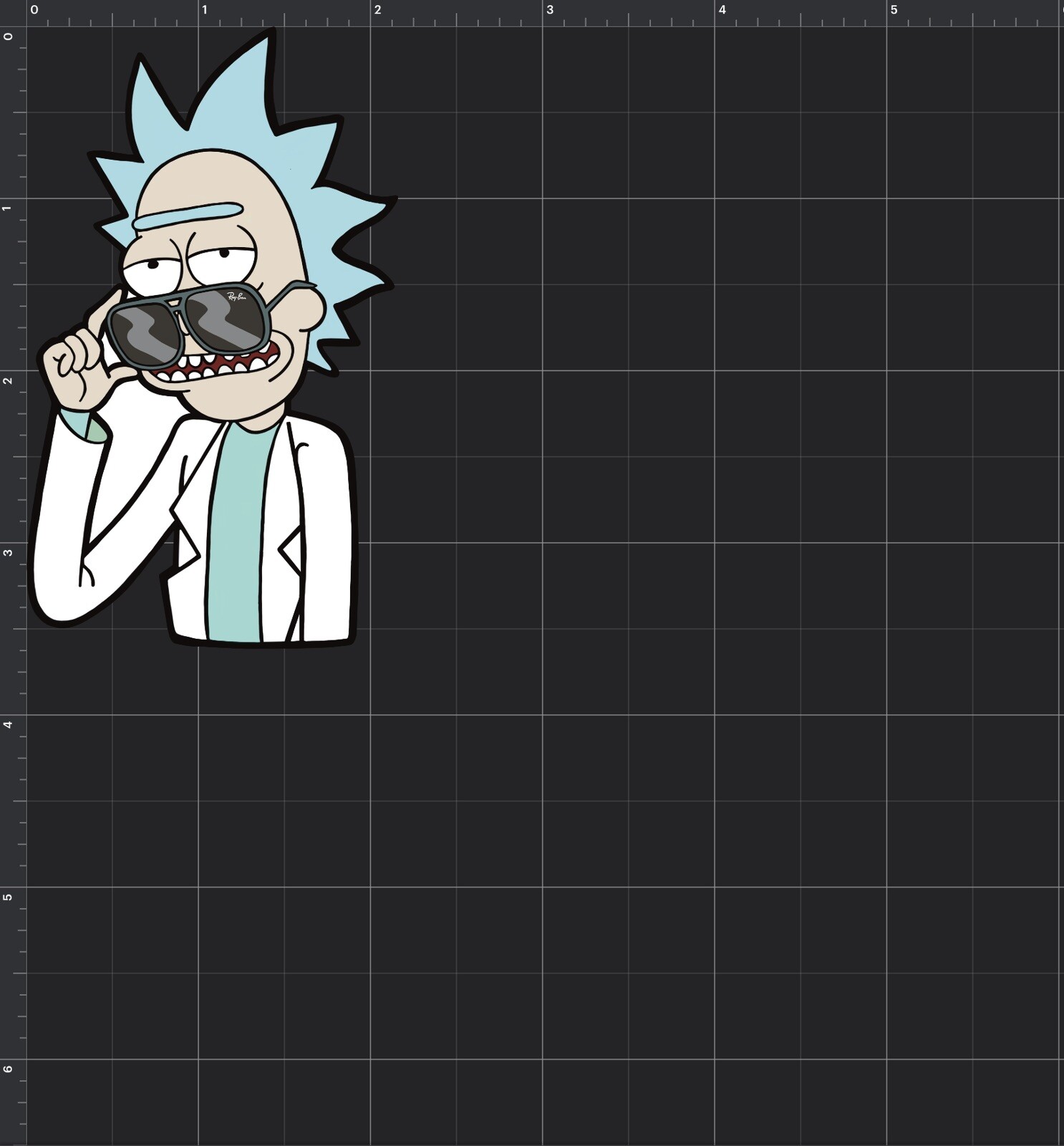 Rick and Morty Custom Funny Phone Laptop Vinyl Decal Sticker “Cool Rick”