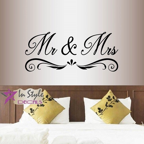 Vinyl Decal Mr. and Mrs. Love Bedroom Any Room Removable Wall Art Sticker 1332