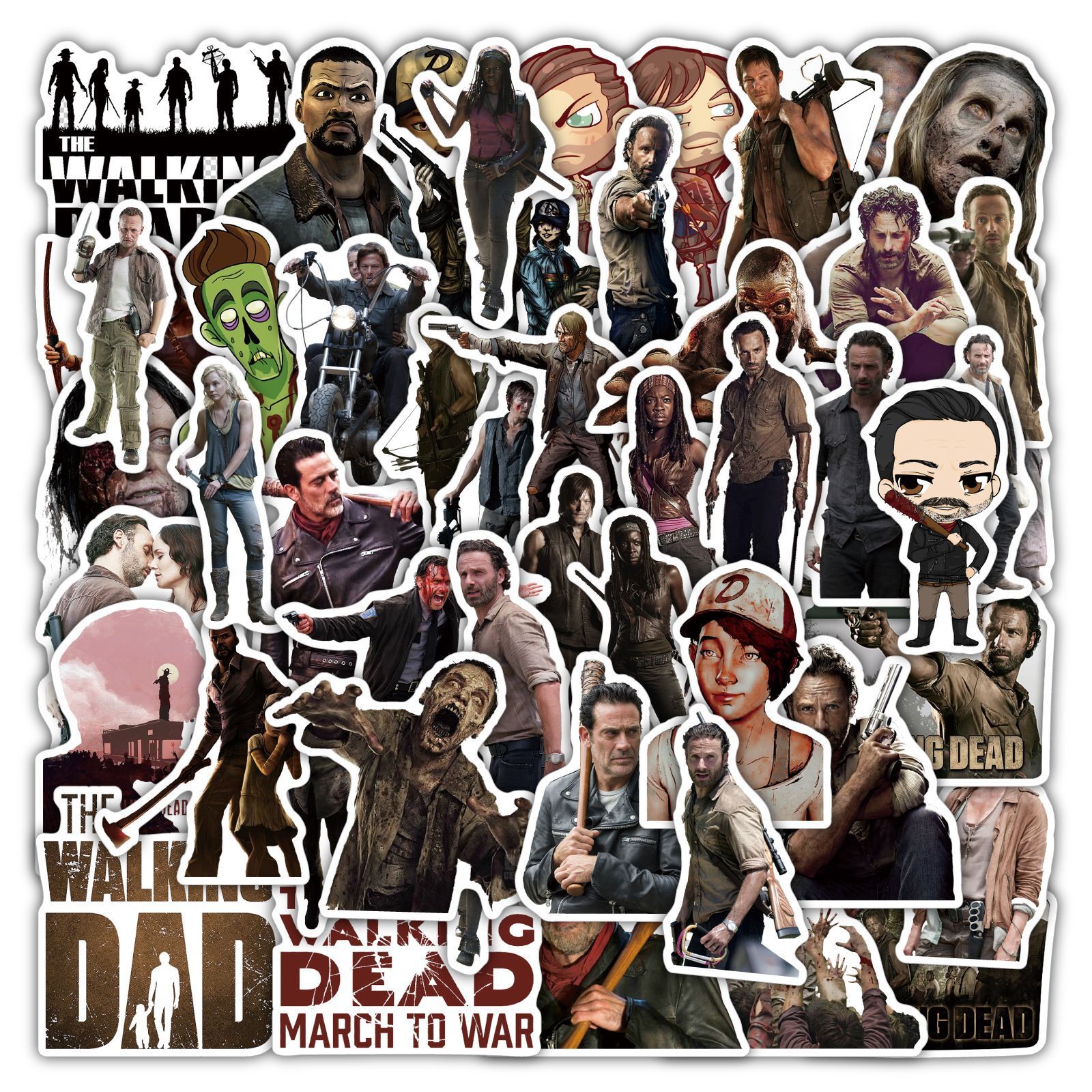 100Pcs The Walking Dead Sticker for Kids Teens Girls Scrapbooking Water Bottles