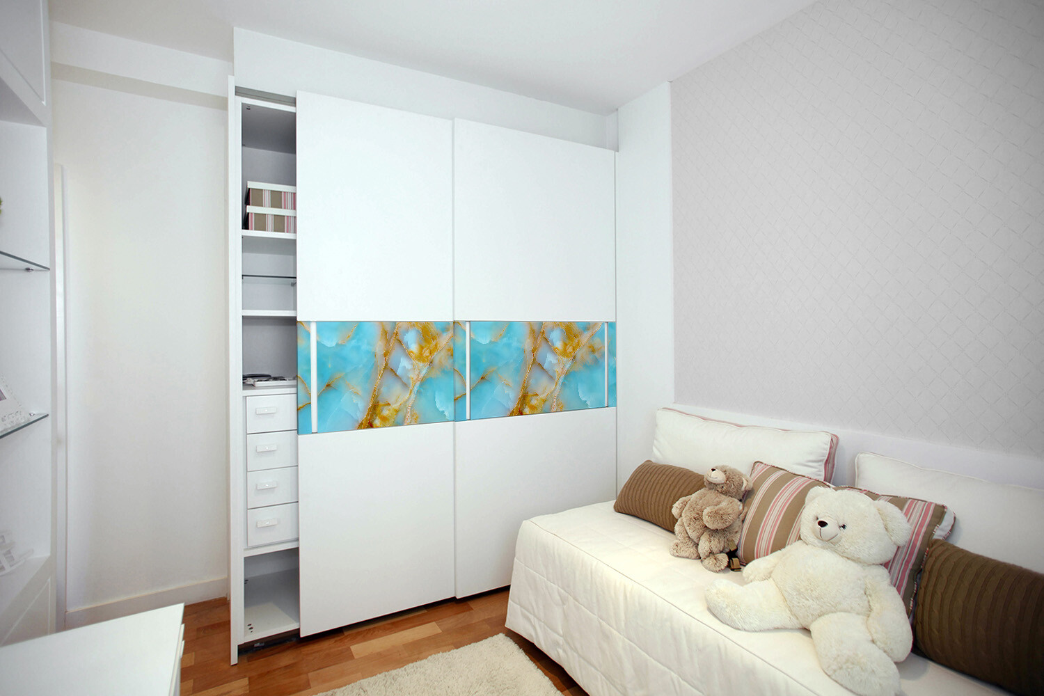 Wall Door Furniture Adhesive Decorative Sticker Decal Onyx pattern 100×50