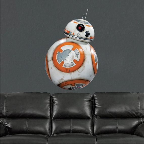 Star Wars The Force Awakens BB8 Removable Kids Room Wall Decal Mural b12