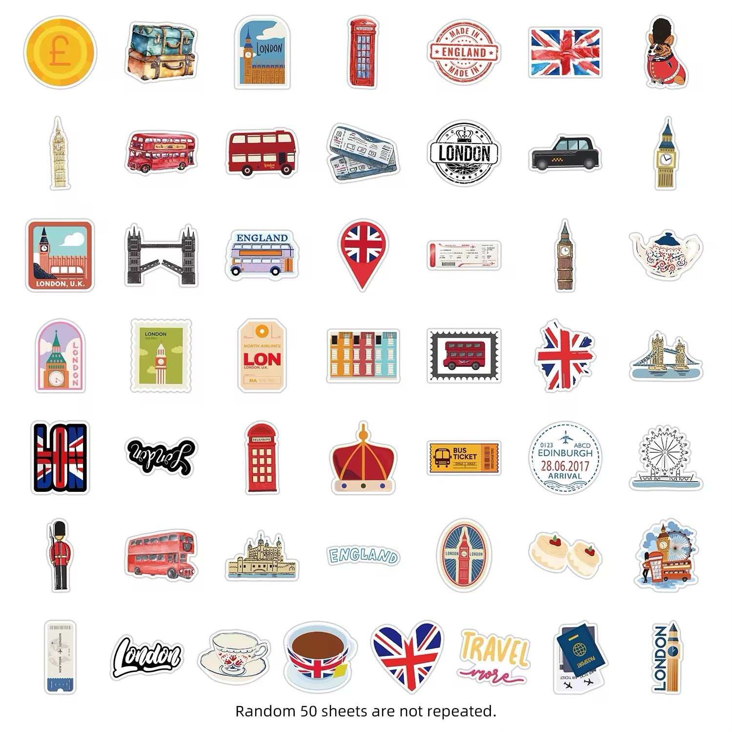 10 Random British Travel Tourist Stickers Culture Decals London Free Shipping!
