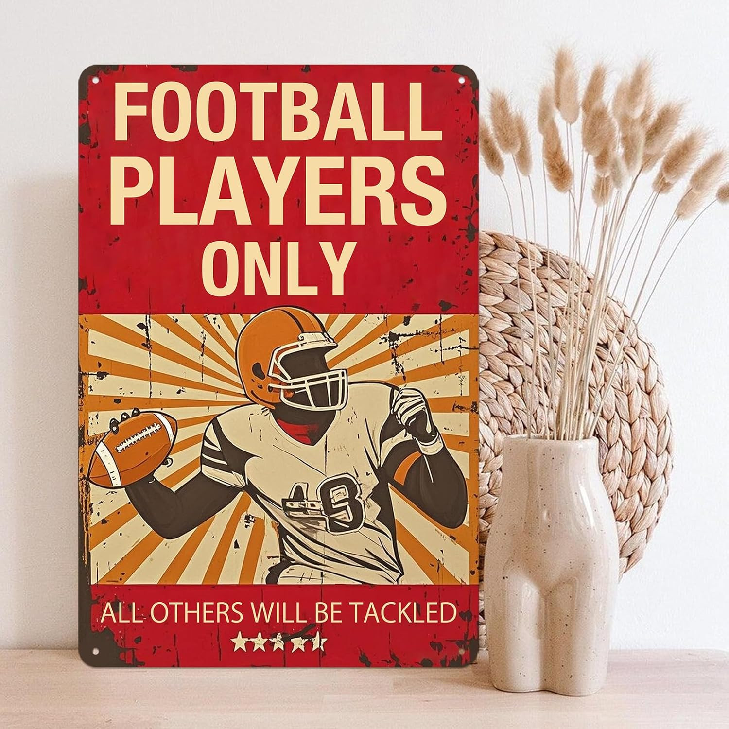 Football Room Decor for Boys Football Gifts for Boy 8-12 Football Wall Art Footb