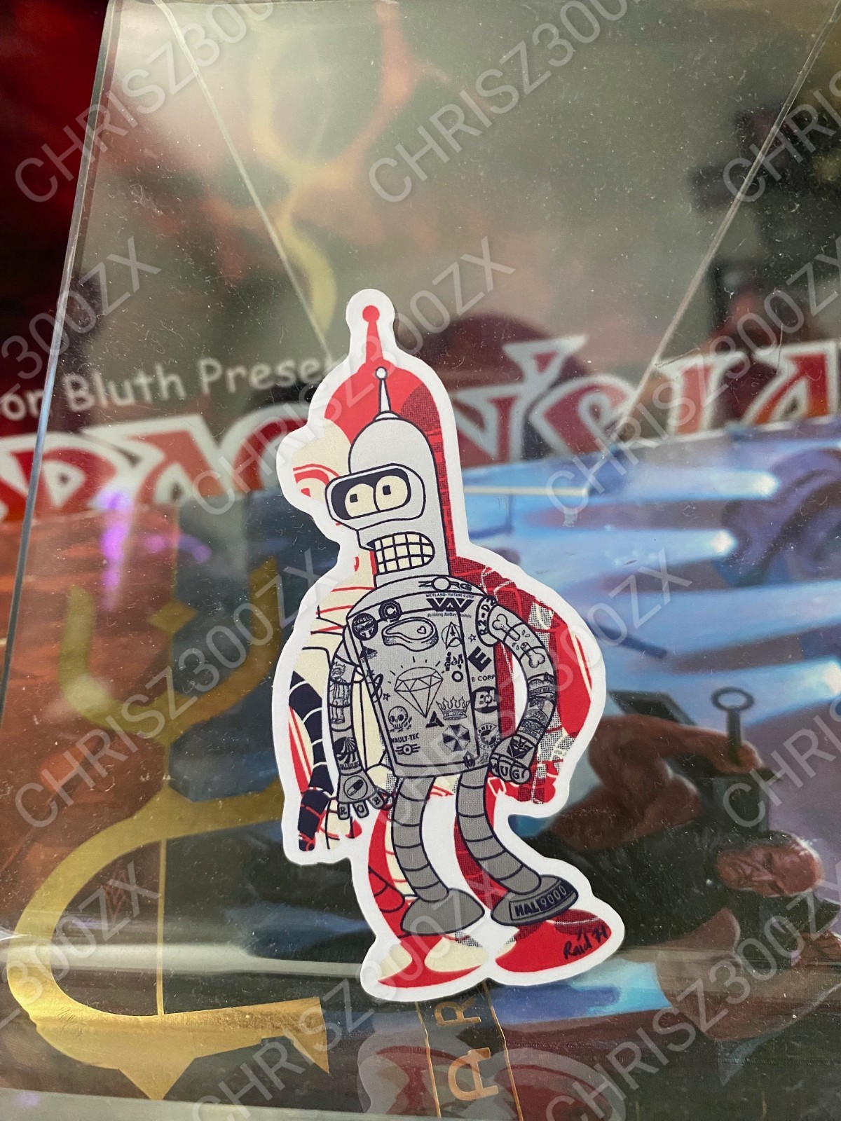 Tron Chris Thornley Raid71 Futurama Bender Robot Sticker Decal Figure