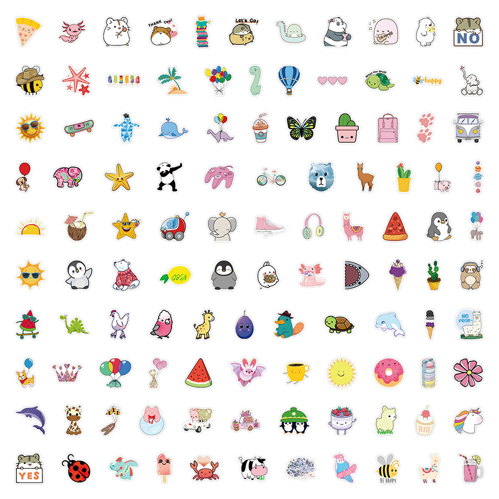 100Pcs VSCO Sticker for Adults Teens Girls Scrapbooking Water Bottles