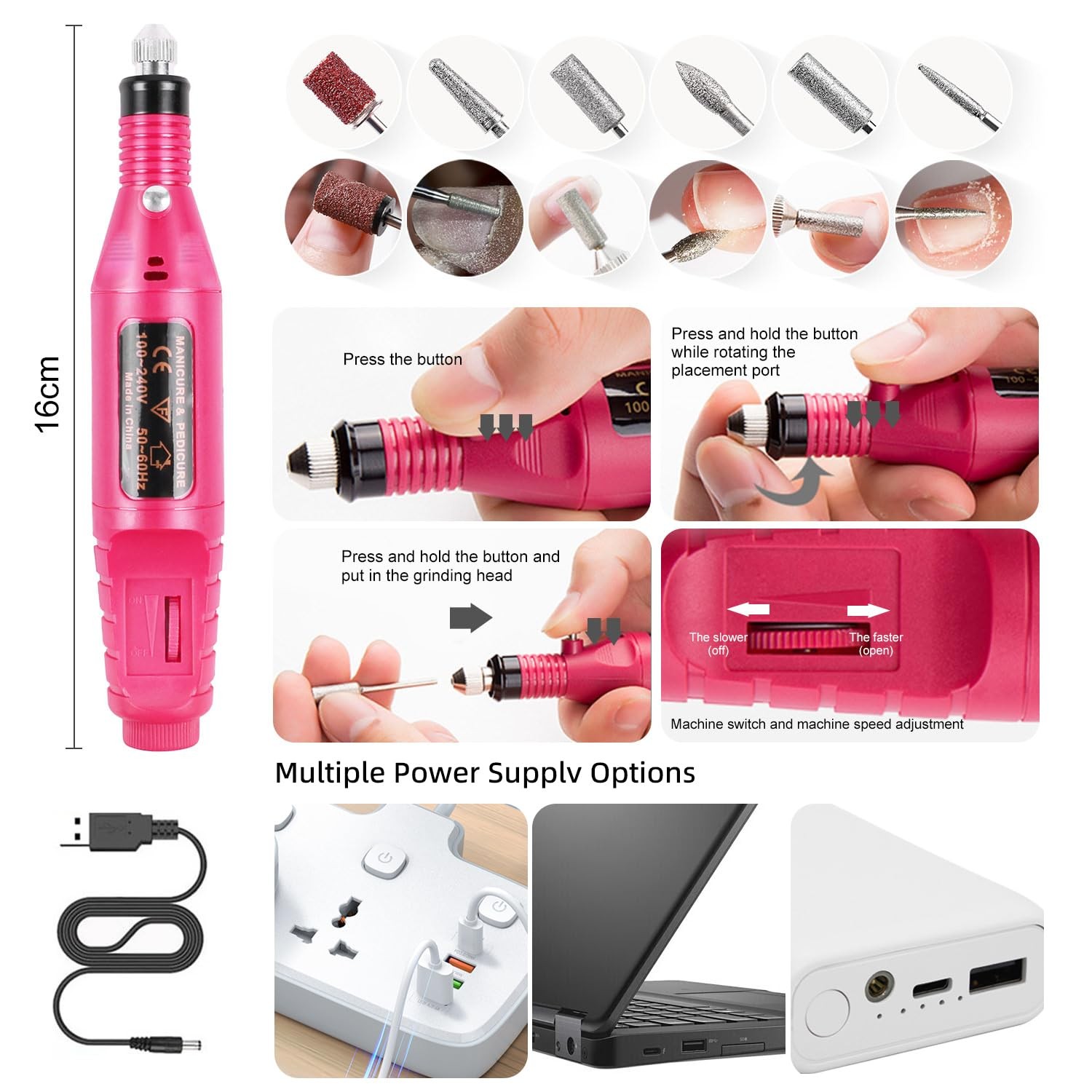 Acrylic Nail Kit With Drill And U V Light Full Nail Kit Set Professional Nail St