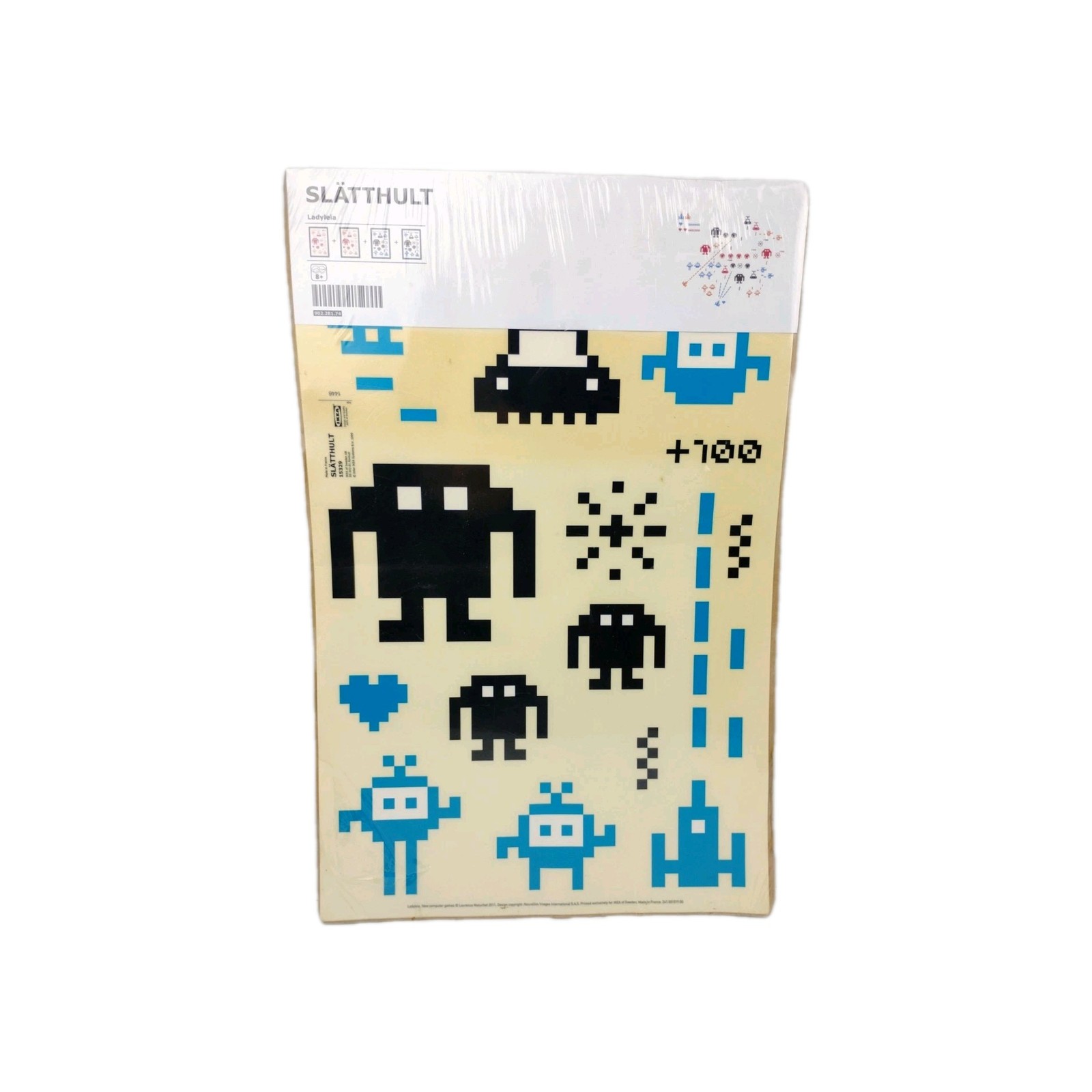 IKEA Arcade Aliens Wall Art Decals Stickers Slatthult Ladyleia Pixel Designs