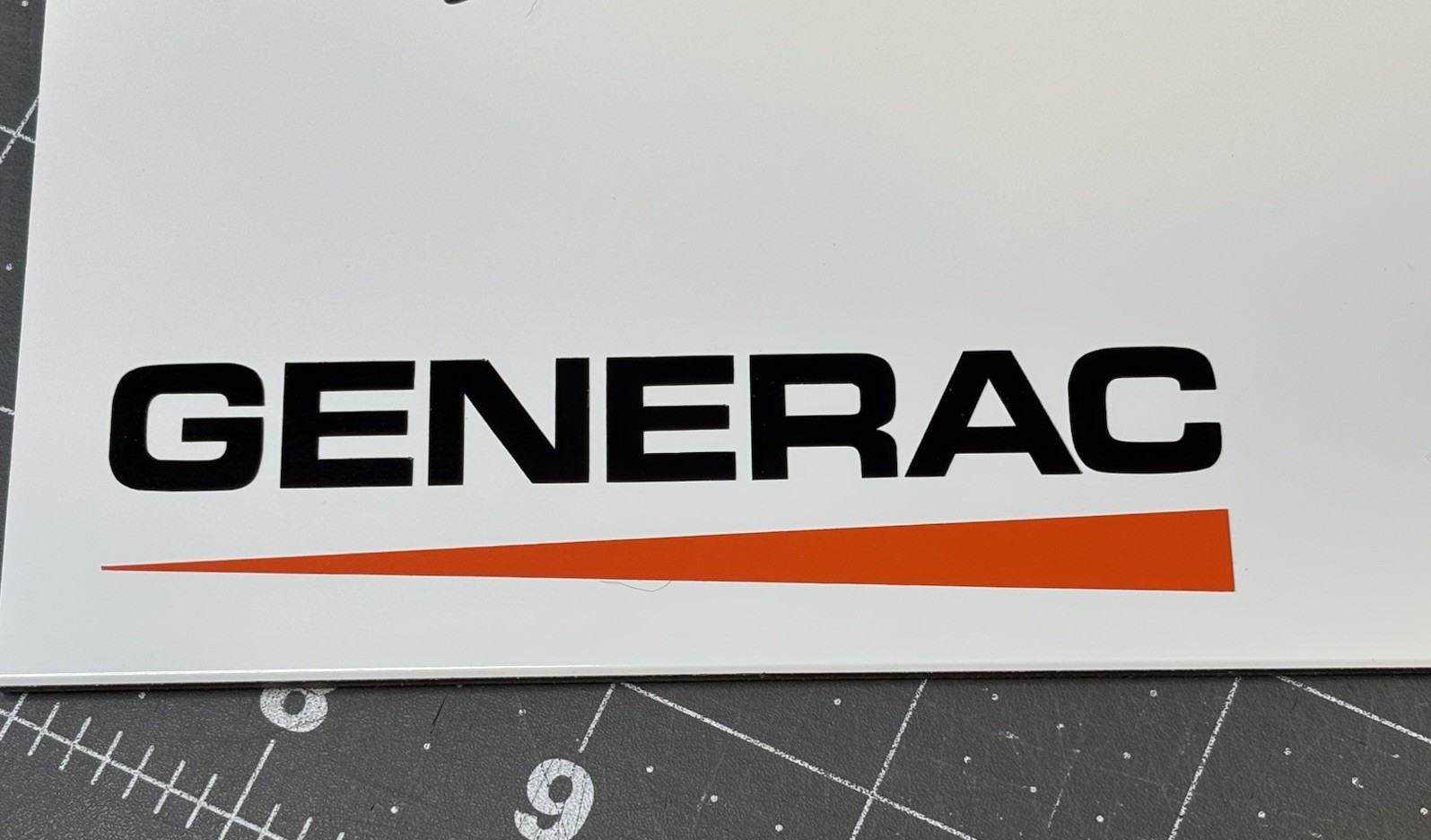 GENERAC Die Cut Vinyl Decal Generators Heating Cooling Plumbing Electric Van