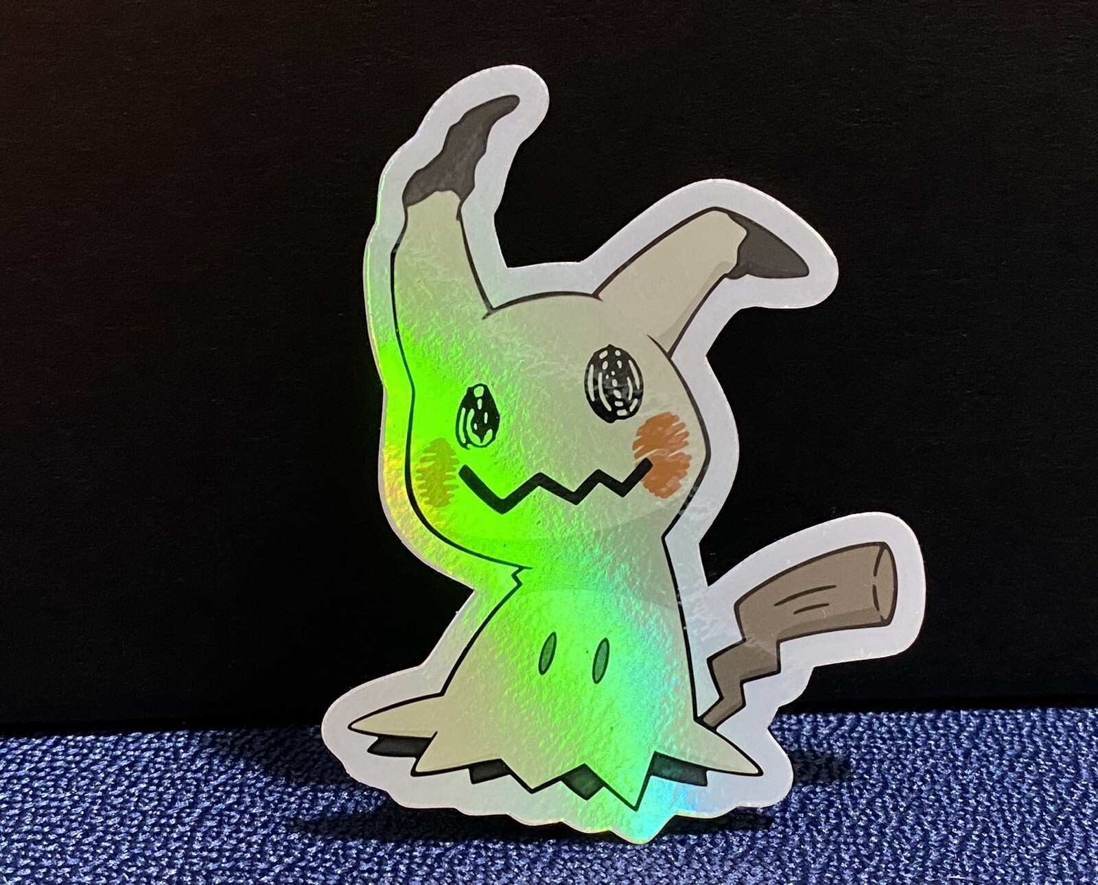 Mimikyu Sticker Holographic Pokemon Decal Rainbow Holo