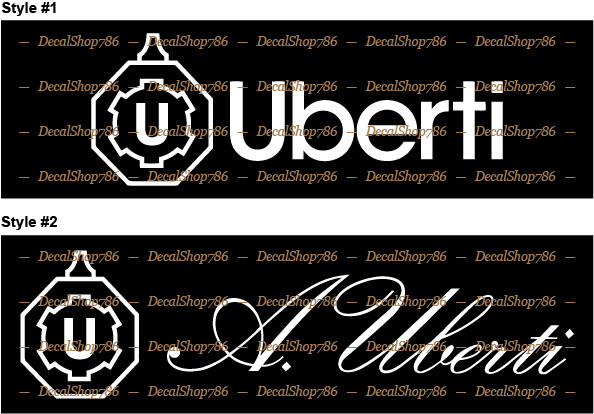 A. UBERTI Firearms – Hunting/Outdoor Sports – Vinyl Die-Cut Peel N' Stick Decal
