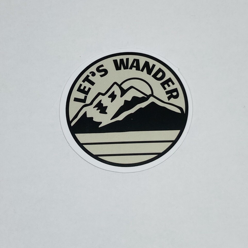“Let’s Wander” Hiking Sticker Outdoor Travel Art Decal Vinyl Souvenir Tc6