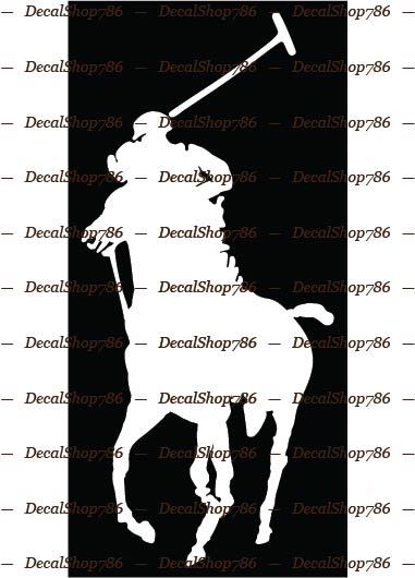 Polo Hockey Player – Outdoor Game Sports – Vinyl Die-Cut Peel N' Stick Decal