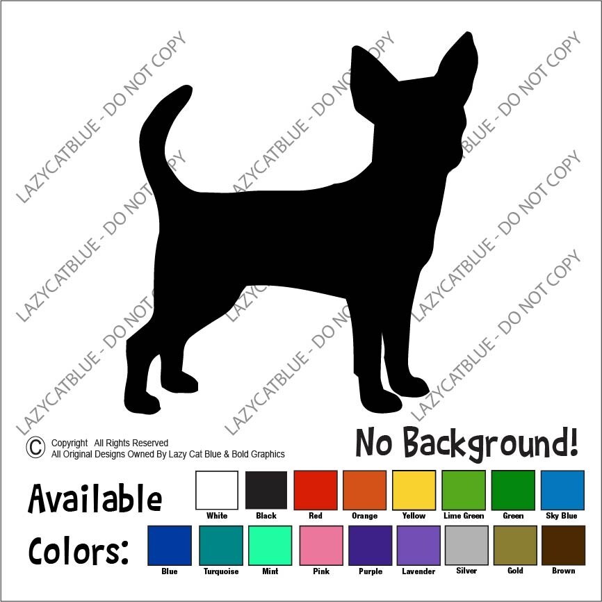 Chihuahua Dog Decal Sticker Chi K9 Taco Pet Chih Wawa Breed Rescue Love Life