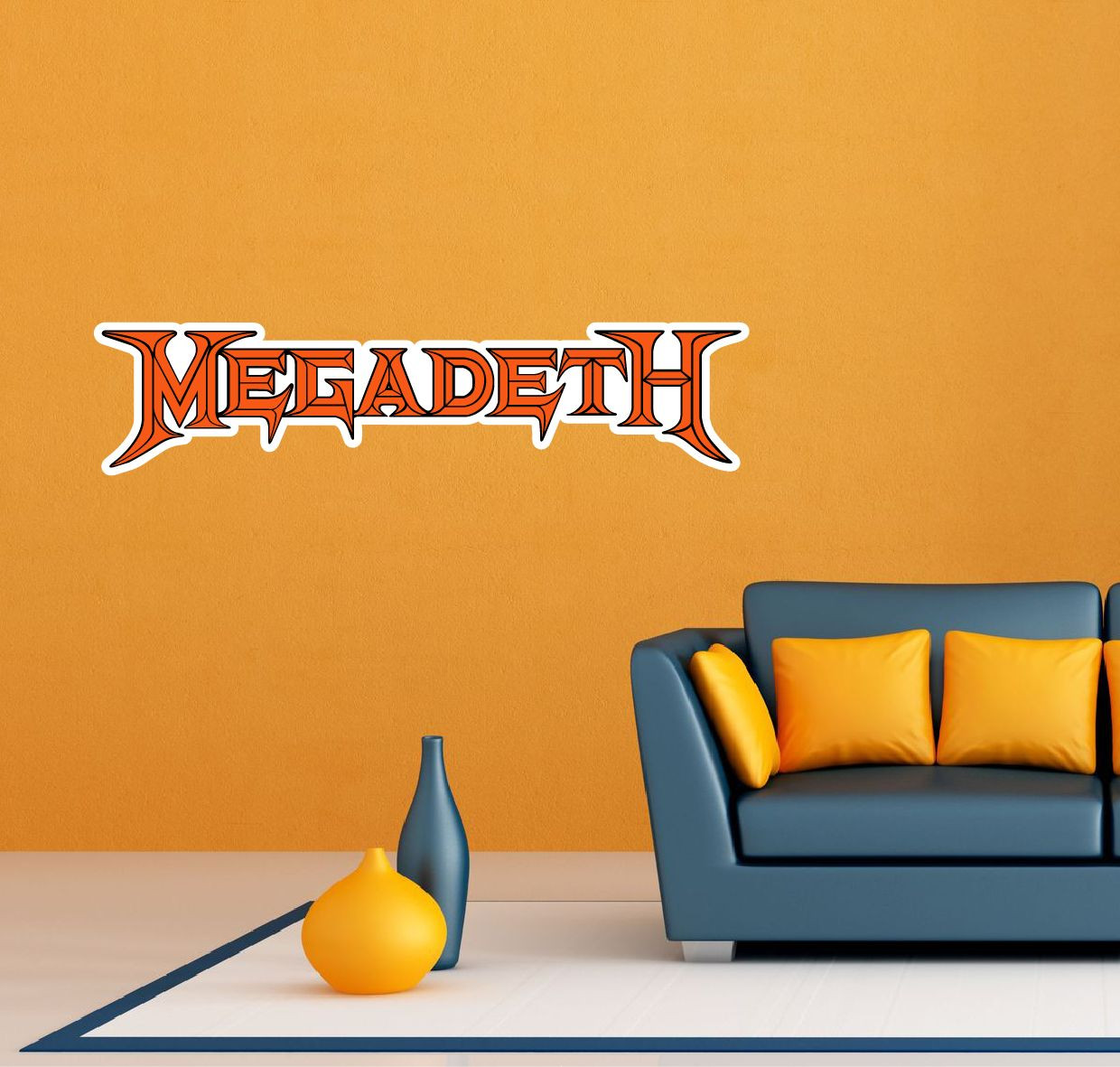 Megadeth Band Heavy Metal Music Room Wall Decor Sticker Decal 25"X6"